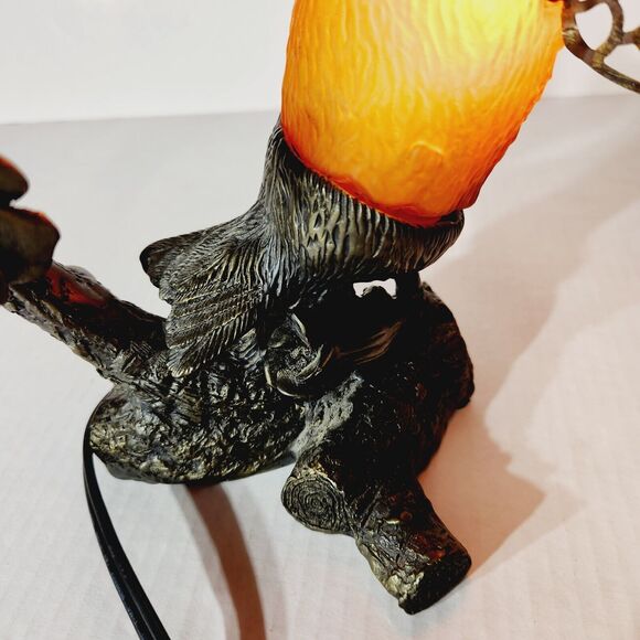 Hummingbird Bedside Lamp Night Light Decorative Resin 2004 Amber Bronze *Read - Picture 5 of 16